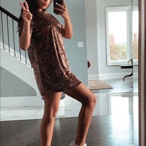 Velvet T-shirt Dress